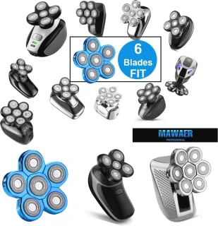 6 Blades Hoofd Scheerapparaat Vervanging - Upgrade Voor Elektrische Scheerapparaten