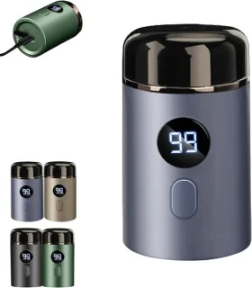 Scheerapparaat - Mini-scheerapparaat voor heren, elektrisch mini-scheerapparaat, afwasbaar, draadloos, USB-reisset, nat en droog (blauw)