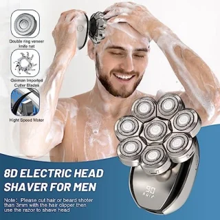 Elektrisch scheerapparaat voor heren - 6-in-1 multifunctionele tondeuse - IPX6 waterdicht - USB oplaadbaar - Nat en droog scheren - Inclusief neustrimmer en accessoires