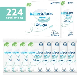 Hydraterende Doekjes voor Gezicht en Lichaam, 224 Stuks, Ideaal voor Op Reis, 99% Waterbasis