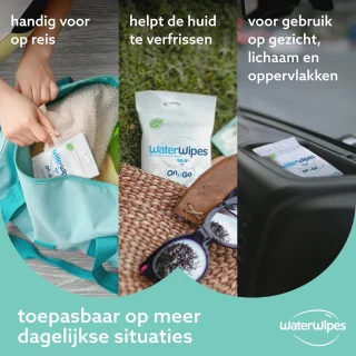 Hydraterende Doekjes voor Gezicht en Lichaam, 224 Stuks, Ideaal voor Op Reis, 99% Waterbasis