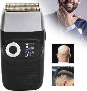 Elektrisch scheerapparaat Geschikt voor heren, professioneel scheerapparaat Geschikt voor kappers, 2-in-1 tondeuse met LCD-scherm, oplaadbaar scheerapparaat, scheermes en elektrische scheerkop, afwasbaar scheerapparaat