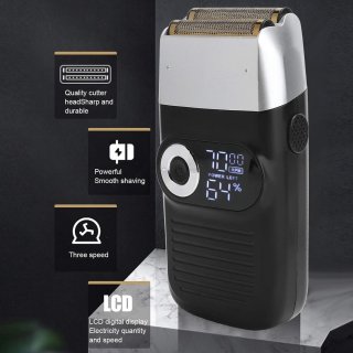 Wat vinden we goed aan de Elektrisch scheerapparaat Geschikt voor heren, professioneel scheerapparaat Geschikt voor kappers, 2-in-1 tondeuse met LCD-scherm, oplaadbaar scheerapparaat, scheermes en elektrische scheerkop, afwasbaar scheerapparaat