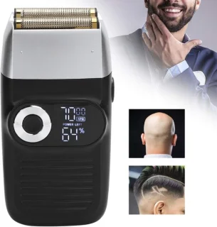 Elektrisch scheerapparaat Geschikt voor heren, professioneel scheerapparaat Geschikt voor kappers, 2-in-1 tondeuse met LCD-scherm, oplaadbaar scheerapparaat, scheermes en elektrische scheerkop, afwasbaar scheerapparaat