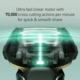 5-Blad Elektrisch Scheerapparaat voor Mannen - Wet & Dry, Responsieve Baardsensor, Multi-Flex Hoofd - Automatische Reiniging en Oplaadstandaard