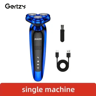 3koppen Gertzy Scheerapparaat - Usb Oplaadbare 4d Body Shaver + Baardtrimmer - Voor een complete en perfecte Lichaamshaar verzorging - Unisex - Kleur: Blauw
