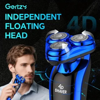 3koppen Gertzy Scheerapparaat - Usb Oplaadbare 4d Body Shaver + Baardtrimmer - Voor een complete en perfecte Lichaamshaar verzorging - Unisex - Kleur: Blauw