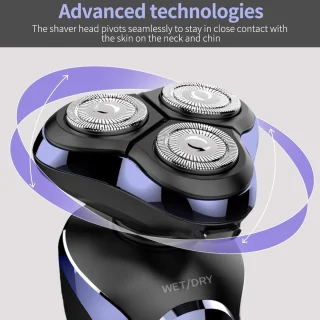 Nat en droog elektrisch scheerapparaat met precisietrimmer en reisvergrendeling voor heren