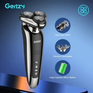 3koppen Gertzy Scheerapparaat - Usb Oplaadbare 4d Body Shaver + Baardtrimmer - Voor een complete en perfecte Lichaamshaar verzorging - Unisex - Kleur: Goud