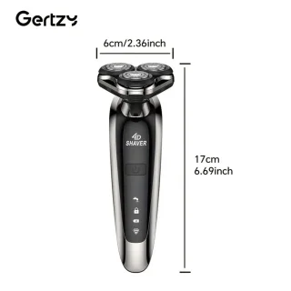 3koppen Gertzy Scheerapparaat - Usb Oplaadbare 4d Body Shaver + Baardtrimmer - Voor een complete en perfecte Lichaamshaar verzorging - Unisex - Kleur: Goud