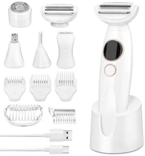 Multifunctioneel 5-in-1 damesscheerapparaat met waterdichte functie en digitaal display