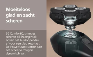 Philips Series 7000 Headshaver - Scheerapparaat mannen hoofd - Wet&Dry - Flexibele scheerkop - Opbergetui - Reinigingsstation- HS7980/15