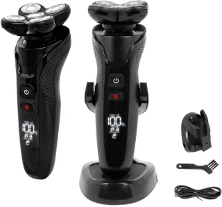 Elektrisch Scheerapparaat Mannen - Elektrisch Tondeuse voor Mannen – Tondeuse Hoofdhaar - Scheerapparaat - Baard - Scheren - Nat en Droog Shaver - Baardtrimmer - Zwart