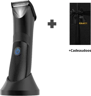 Elektrische Body Hair Trimmer - Voor Heren - Oplaadbaar - Lies Hair Trimmer - Bal Scheerapparaat - Groomer - Vervangbare Keramische Bladkoppen - Waterbestendig - Incl Cadeaudoos