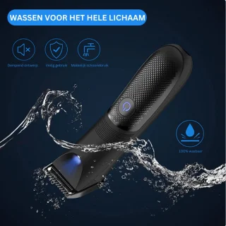 Elektrische Body Hair Trimmer - Voor Heren - Oplaadbaar - Lies Hair Trimmer - Bal Scheerapparaat - Groomer - Vervangbare Keramische Bladkoppen - Waterbestendig - Incl Cadeaudoos