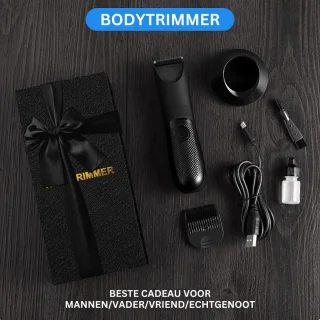 Elektrische Body Hair Trimmer - Voor Heren - Oplaadbaar - Lies Hair Trimmer - Bal Scheerapparaat - Groomer - Vervangbare Keramische Bladkoppen - Waterbestendig - Incl Cadeaudoos