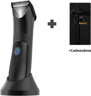 Elektrische Body Hair Trimmer - Voor Heren - Oplaadbaar - Lies Hair Trimmer - Bal Scheerapparaat - Groomer - Vervangbare Keramische Bladkoppen - Waterbestendig - Incl Cadeaudoos