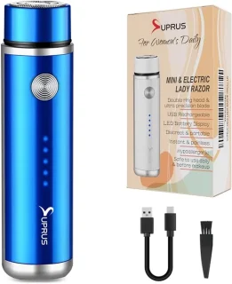 Elektrisch scheerapparaat voor dames, draadloos en oplaadbaar via USB, ideaal voor gezicht, baard, snor, benen en bikini