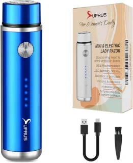 Elektrisch scheerapparaat voor dames, draadloos en oplaadbaar via USB, ideaal voor gezicht, baard, snor, benen en bikini