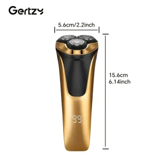 2in1 Gertzy Scheerapparaat - Digitale 3koppen Body Shaver + Precisie/Baardtrimmer - Usb-Oplaadbare 2in1 Shaver - Perfecte Reiseditie + Reisslot - Ultieme Lichaamshaar Verzorging - Goud