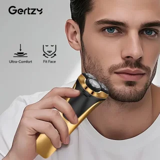 2in1 Gertzy Scheerapparaat - Digitale 3koppen Body Shaver + Precisie/Baardtrimmer - Usb-Oplaadbare 2in1 Shaver - Perfecte Reiseditie + Reisslot - Ultieme Lichaamshaar Verzorging - Goud