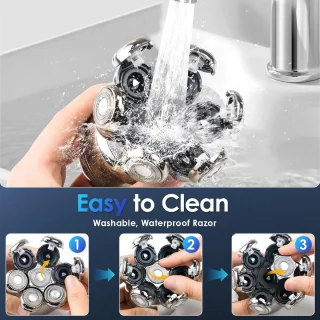 Elektrisch Scheerapparaat voor Heren - 7D Precisie Scheerervaring, Waterdicht en Oplaadbaar, LED-Scherm