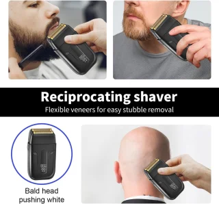 Lexium Foil shaver - Shaver - Scheerapparaat mannen - Scheerapparaat hoofd - Baardtrimmer Trimmer