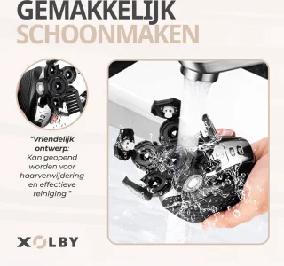 Xolby® 5 in-1 Multifunctionele 6D Scheerapparaat, Mannen + Extra Scheerkop - Gezicht en Hoofd Trimmer - Skull Shaver - Nat & Droog Shaver - Face en Head Shaver – Hoofd Kaal