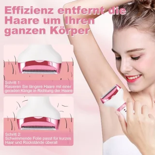 5-in-1 elektrisch scheerapparaat voor dames, voor lichaam