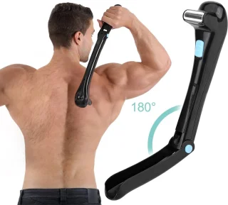 Elektrische Draadloze Opvouwbare Scheerapparaat - Lichaam & Rug Haar Trimmer - Veilig Huidvriendelijk - Voor Mannen - Zwart - Compact - 1 Stuk