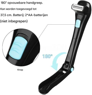 Elektrische Draadloze Opvouwbare Scheerapparaat - Lichaam & Rug Haar Trimmer - Veilig Huidvriendelijk - Voor Mannen - Zwart - Compact - 1 Stuk