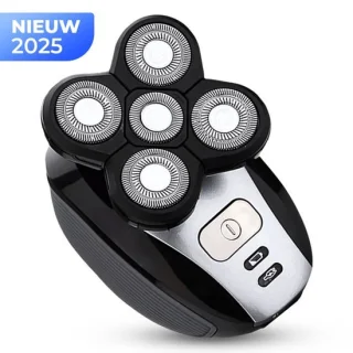 5-in-1 Elektrisch Scheerapparaat voor Mannen – Draadloos & Waterdicht – Hoofdscheerapparaat, Baardtrimmer, Precisietrimmer & Neustrimmer – Voor Nat & Droog Gebruik