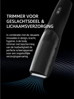 Nuvado Vacuüm Tondeuse Hoofdhaar- Zwart- Trimmer- sterke motor - Ingebouwde afzuiging voor snor - Baard - Gezichtshaar- Precisie -Trimmer- Waterdicht - Lange batterij duur - Schoonmaken onder de douche