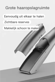 Nuvado Vacuüm Tondeuse Hoofdhaar- Zwart- Trimmer- sterke motor - Ingebouwde afzuiging voor snor - Baard - Gezichtshaar- Precisie -Trimmer- Waterdicht - Lange batterij duur - Schoonmaken onder de douche