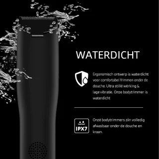 Nuvado Vacuüm Tondeuse Hoofdhaar- Zwart- Trimmer- sterke motor - Ingebouwde afzuiging voor snor - Baard - Gezichtshaar- Precisie -Trimmer- Waterdicht - Lange batterij duur - Schoonmaken onder de douche