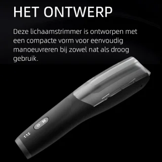 Nuvado Vacuüm Tondeuse Hoofdhaar- Zwart- Trimmer- sterke motor - Ingebouwde afzuiging voor snor - Baard - Gezichtshaar- Precisie -Trimmer- Waterdicht - Lange batterij duur - Schoonmaken onder de douche