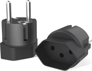 Reisadapter voor Zwitserland naar EU - 2 stuks 3-pins naar 2 pin adapter