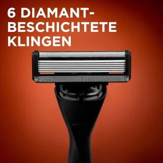 6-scheerapparaat voor mannen met diamantgecoate messen en reservemesjes