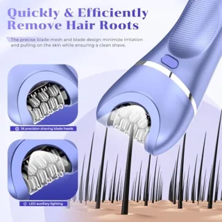 7-in-1 dames scheerapparaat en lichaamstrimmer, waterdicht voor intieme zones, bikini en meer