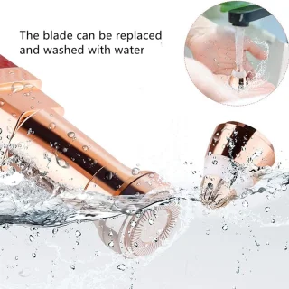 Wenkbrauwshaper voor dames, wenkbrauwtrimmer voor het gezicht, 2-in-1 oplaadbaar elektrisch scheerapparaat voor gezicht en wenkbrauwen, wenkbrauwtrimmer (goud)