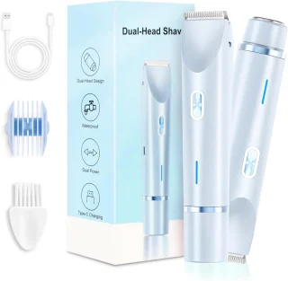 2-in-1 Elektrisch Scheerapparaat voor Dames - Draadloos, Waterdicht en Ideaal voor Bikinizone, Oksels en Benen
