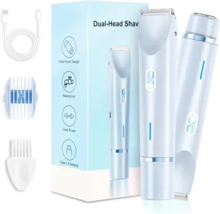 2-in-1 Elektrisch Scheerapparaat voor Dames - Draadloos, Waterdicht en Ideaal voor Bikinizone, Oksels en Benen