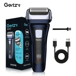 2in1 Gertzy Scheerapparaat - Digitale Full Body Shaver + Precisie/Baardtrimmer - Usb-Oplaadbare 2in1 Shaver - Perfecte Reiseditie - Ultieme Lichaamshaar Verzorging voor Dames en Heren - Kleur: Blauw