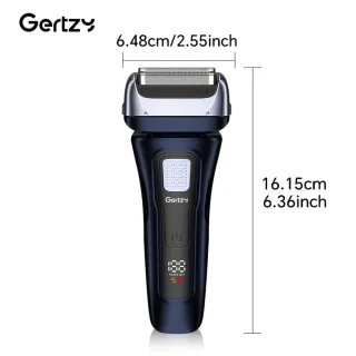 2in1 Gertzy Scheerapparaat - Digitale Full Body Shaver + Precisie/Baardtrimmer - Usb-Oplaadbare 2in1 Shaver - Perfecte Reiseditie - Ultieme Lichaamshaar Verzorging voor Dames en Heren - Kleur: Blauw