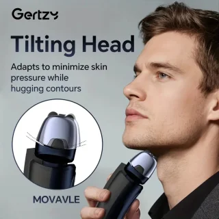 2in1 Gertzy Scheerapparaat - Digitale Full Body Shaver + Precisie/Baardtrimmer - Usb-Oplaadbare 2in1 Shaver - Perfecte Reiseditie - Ultieme Lichaamshaar Verzorging voor Dames en Heren - Kleur: Blauw