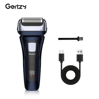 2in1 Gertzy Scheerapparaat - Digitale Full Body Shaver + Precisie/Baardtrimmer - Usb-Oplaadbare 2in1 Shaver - Perfecte Reiseditie - Ultieme Lichaamshaar Verzorging voor Dames en Heren - Kleur: Blauw