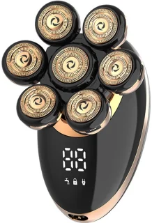 6-in-1 scheerapparaat voor heren - Premium tondeuse - Nat en droog - Gezichtsscheerapparaat - Draadloos opladen - Goud