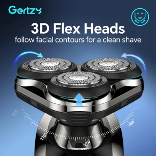3koppen Gertzy Scheerapparaat - Usb Oplaadbare 4d Body Shaver + Baardtrimmer - Voor een complete en perfecte Lichaamshaar verzorging - Unisex - Kleur: Zilver