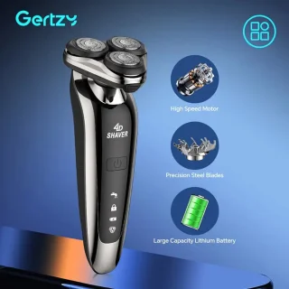 3koppen Gertzy Scheerapparaat - Usb Oplaadbare 4d Body Shaver + Baardtrimmer - Voor een complete en perfecte Lichaamshaar verzorging - Unisex - Kleur: Zilver