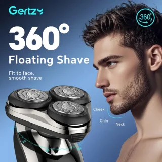 3koppen Gertzy Scheerapparaat - Usb Oplaadbare 4d Body Shaver + Baardtrimmer - Voor een complete en perfecte Lichaamshaar verzorging - Unisex - Kleur: Zilver